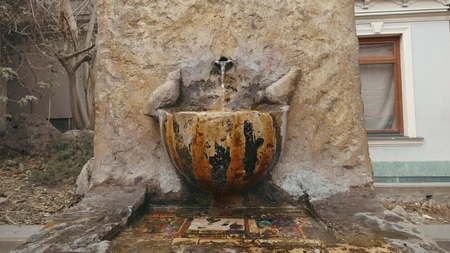 Rustic Stone Fountain
