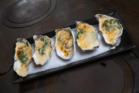 Grilled Oysters on Plate