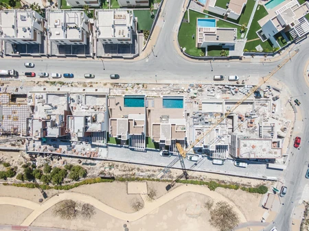 Aerial View of Construction Site