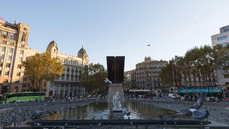 Urban Square with Fountain