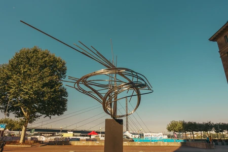 Modern Sculpture in Urban Setting