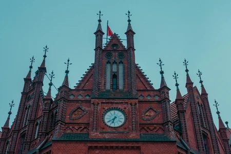 Gothic Architecture with Clock Tower