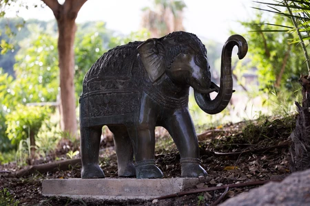Elephant Statue in Garden