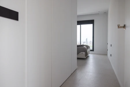 Minimalist Bedroom with City View