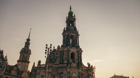 Historic Tower at Sunset