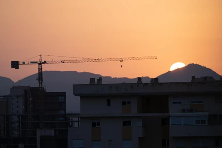 Urban Sunset Silhouette