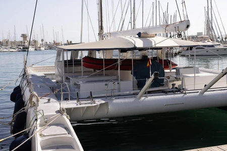Docked Catamaran