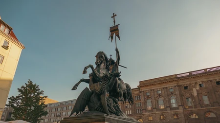 Historical Monument in City Square
