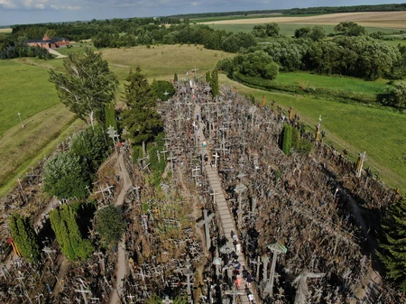 Hill of Crosses - Aerial View