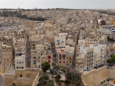 Aerial View of a Historic Cityscape