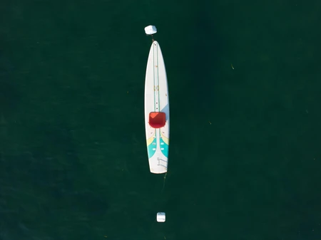 Aerial View of a Surfboard