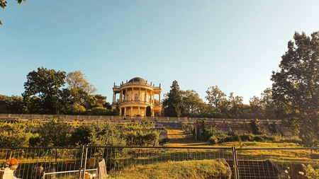 Historic Pavilion in Lush Gardens
