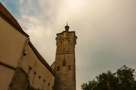 Historic Tower Against Cloudy Sky