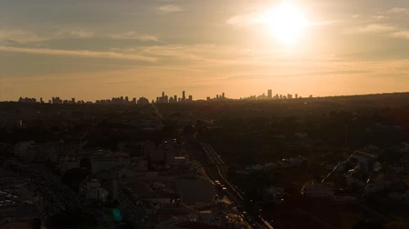Sunset Over Cityscape