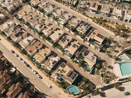 Aerial View of Residential Neighborhood