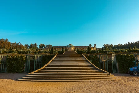 Historic Grand Staircase Leading to a Mansion
