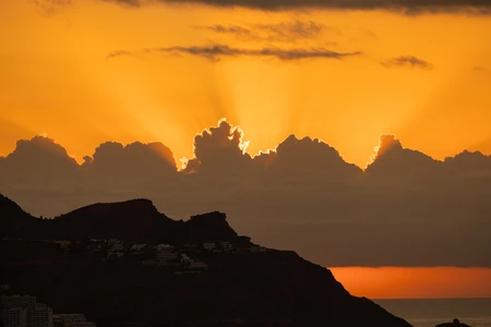 Sunset Over Mountains