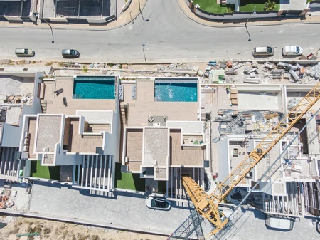 Aerial View of Construction Site