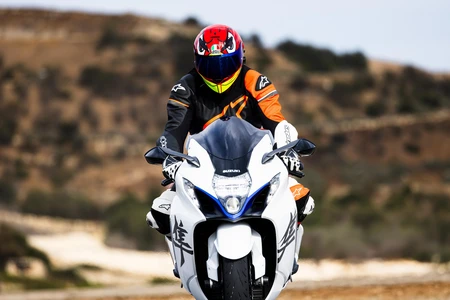 Motorcyclist on Open Road