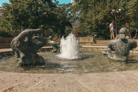 Urban Fountain in Park