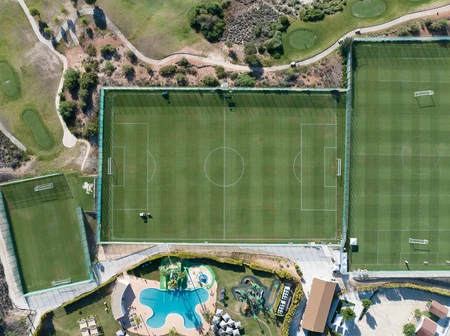 Aerial View of Sports Facilities