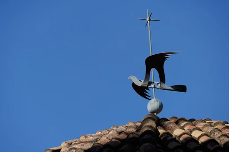 Weather Vane on Tiled Roof