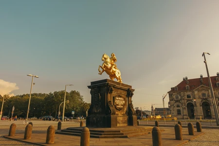 Golden Equestrian Statue