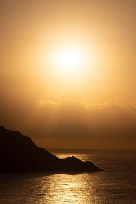 Golden Sunset Over Ocean