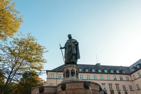 Historic Statue in Urban Setting