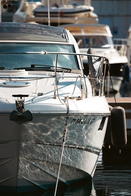 Docked Yacht in Marina