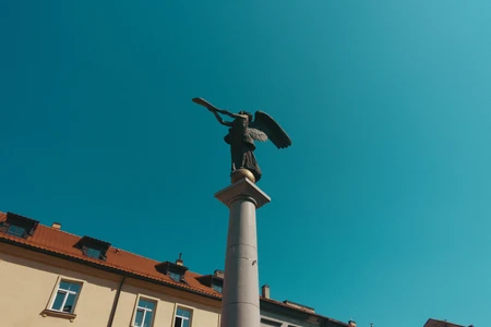 Angel Statue Against a Clear Sky