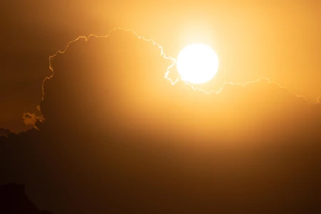 Sunset Behind Clouds