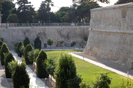 Historic Garden by Stone Wall