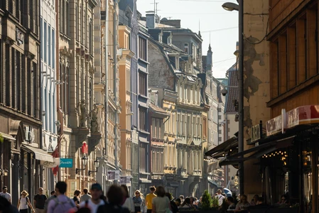 Bustling City Street