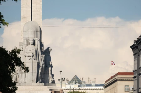Monument Against a Cloudy Sky