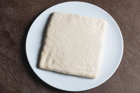 Square Pastry on Plate