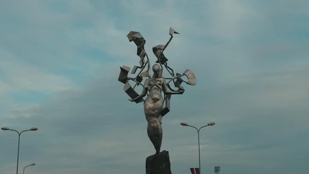 Abstract Sculpture and Sky