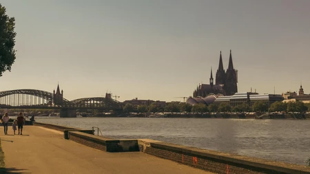 Riverside View of Cathedral and Bridge