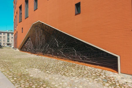 Modern Building Facade with Artistic Design