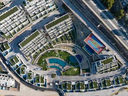 Aerial View of Modern Residential Complex