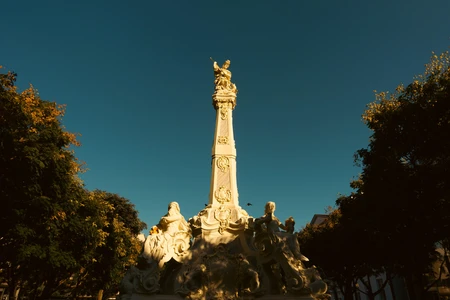Monument in a Sunlit Square