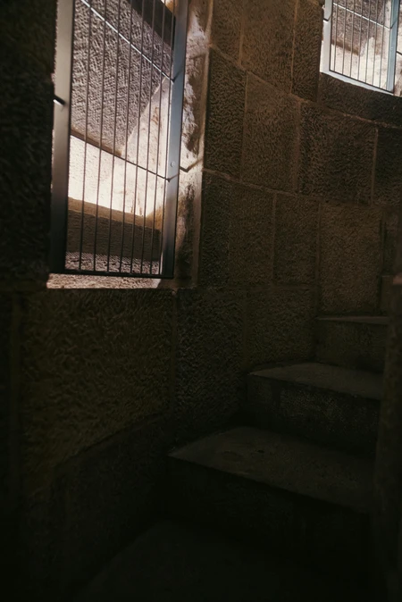 Stone Staircase with Light