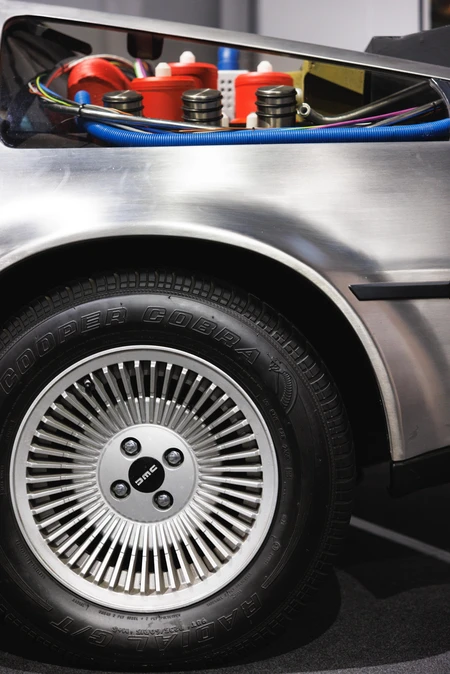 Retro Car Wheel Close-up