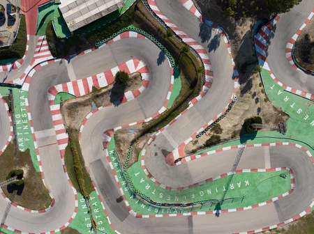 Aerial View of Go-Kart Track