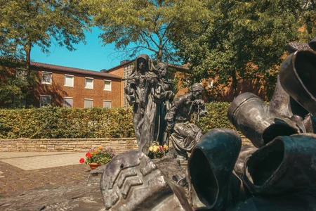 Outdoor Sculpture in Courtyard
