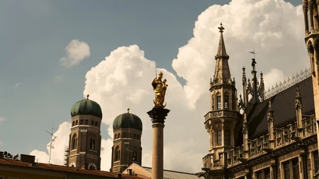 Historical Architecture Against a Cloudy Sky