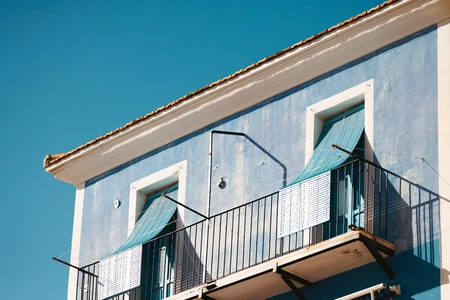 Sunny Blue Facade