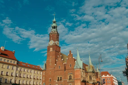 Historic Cityscape under Blue Skies