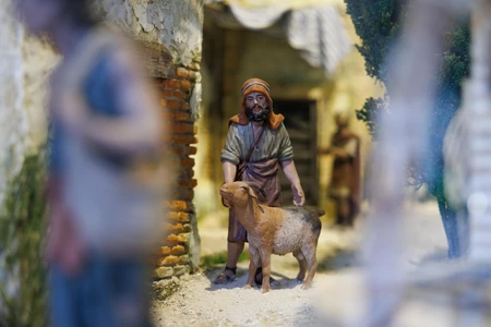 Rustic Figurines and Goat