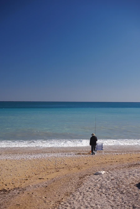 Serene Beach Fishing